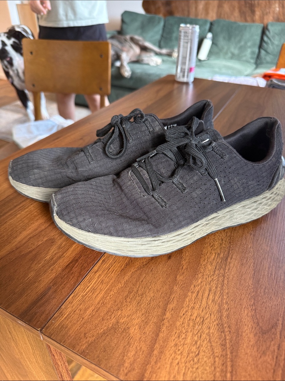 NOBULL Black Athletic Lace-Up Trainers with Off-White Midsole